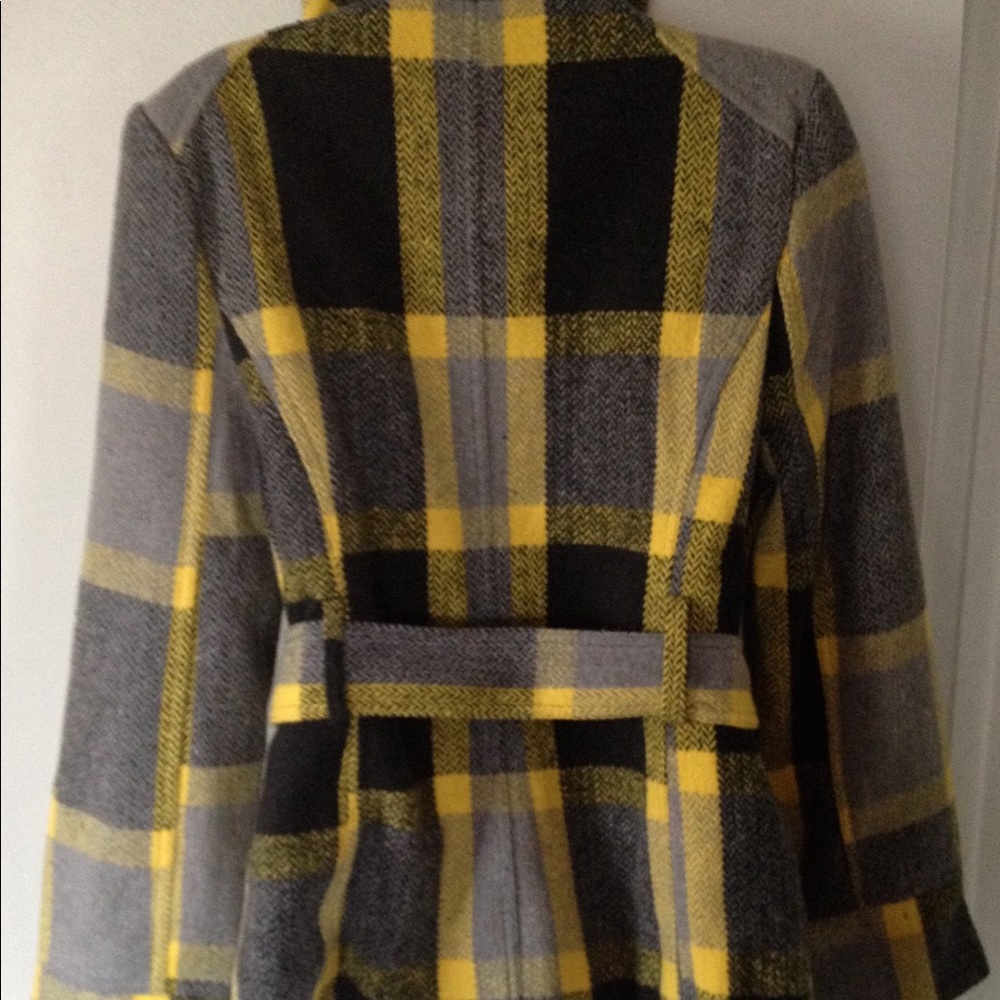 Last Kiss Women's Plaid Dress Jacket w/Belt - Picture 7 of 8